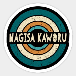 Retro Styles Kaworu Name Birthday 70s 80s 90s Circle Sticker